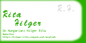 rita hilger business card